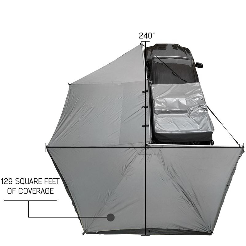 Overland Vehicle Systems Nomadic Awning 270 For Mid High Roofline Vans