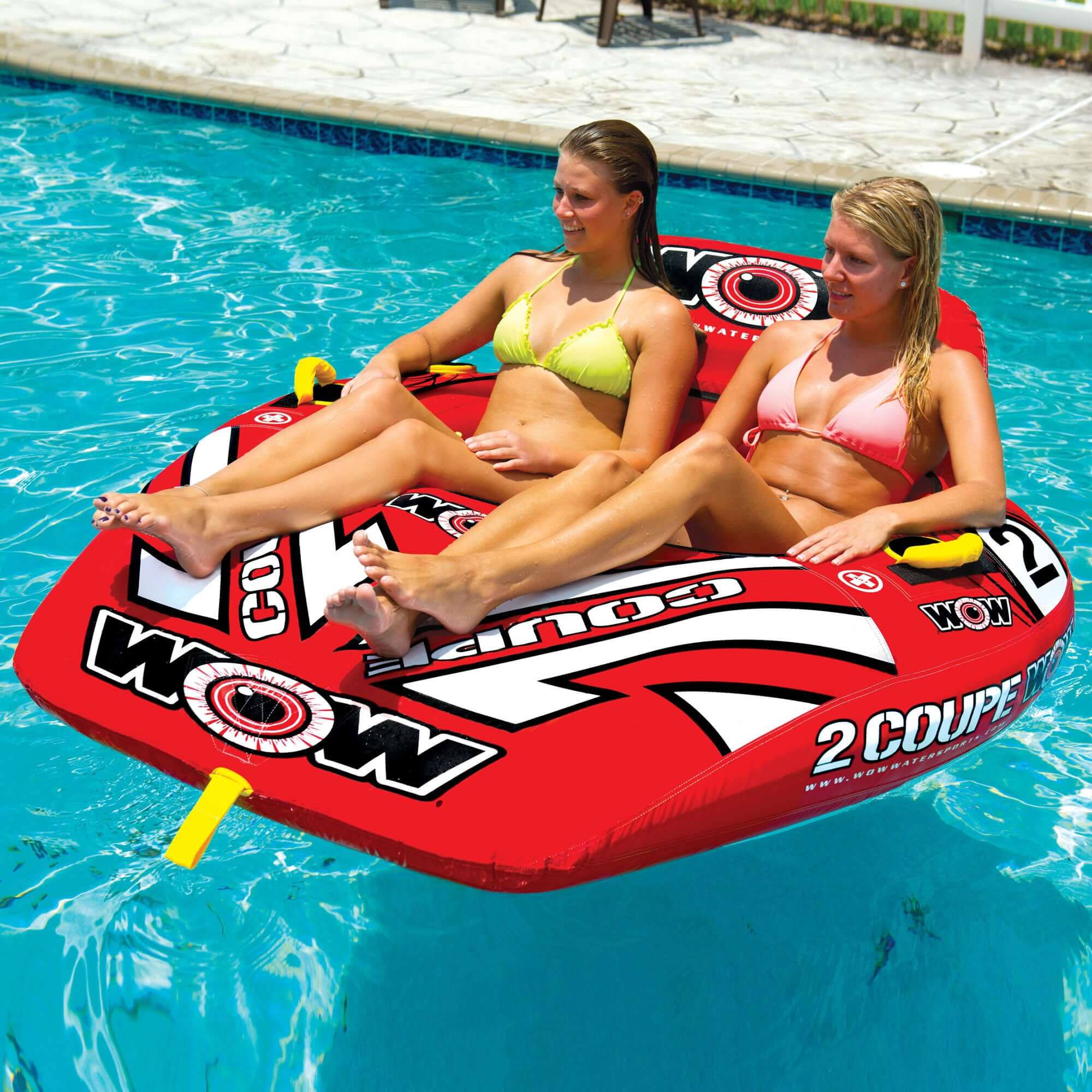 WOW Sports 2 Person Coupe Cockpit Towable Water Tube For Pool and Lake (15-1030)
