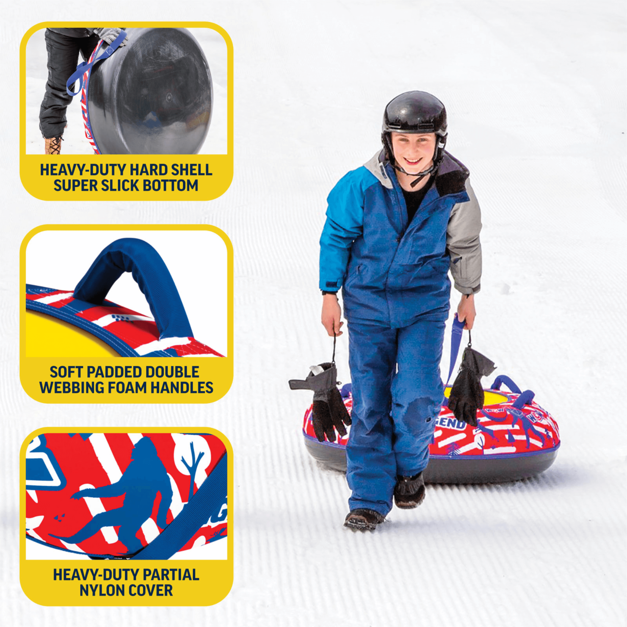 WOW Sports Legend Hard-Bottom Snow Tube