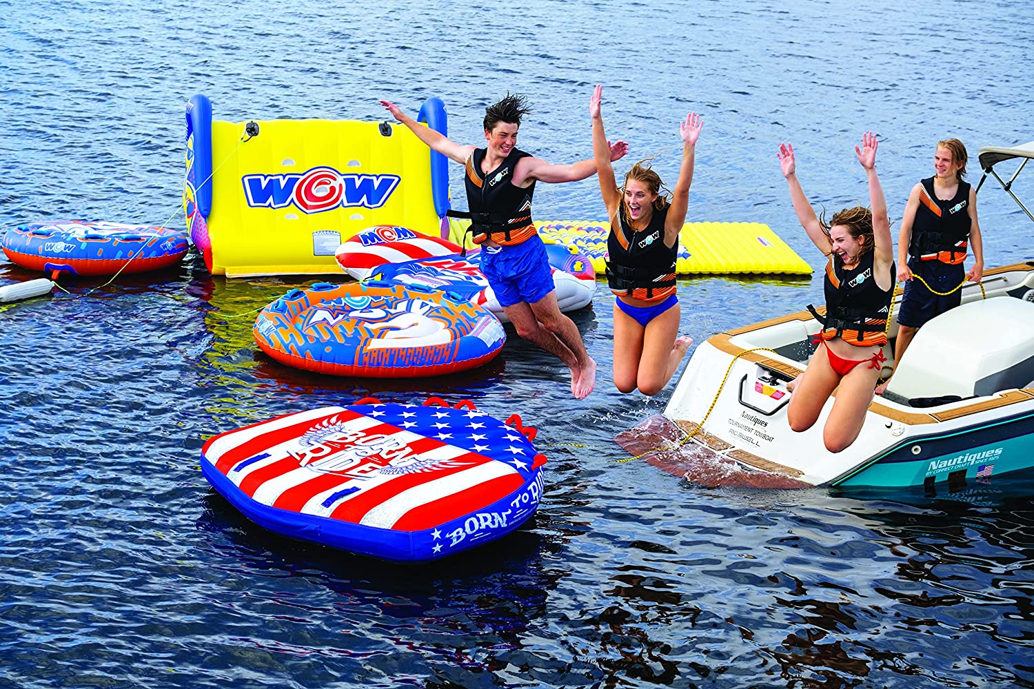 WOW Sports Born to Ride 3 Person 3P Towable (22-WTO-3982)