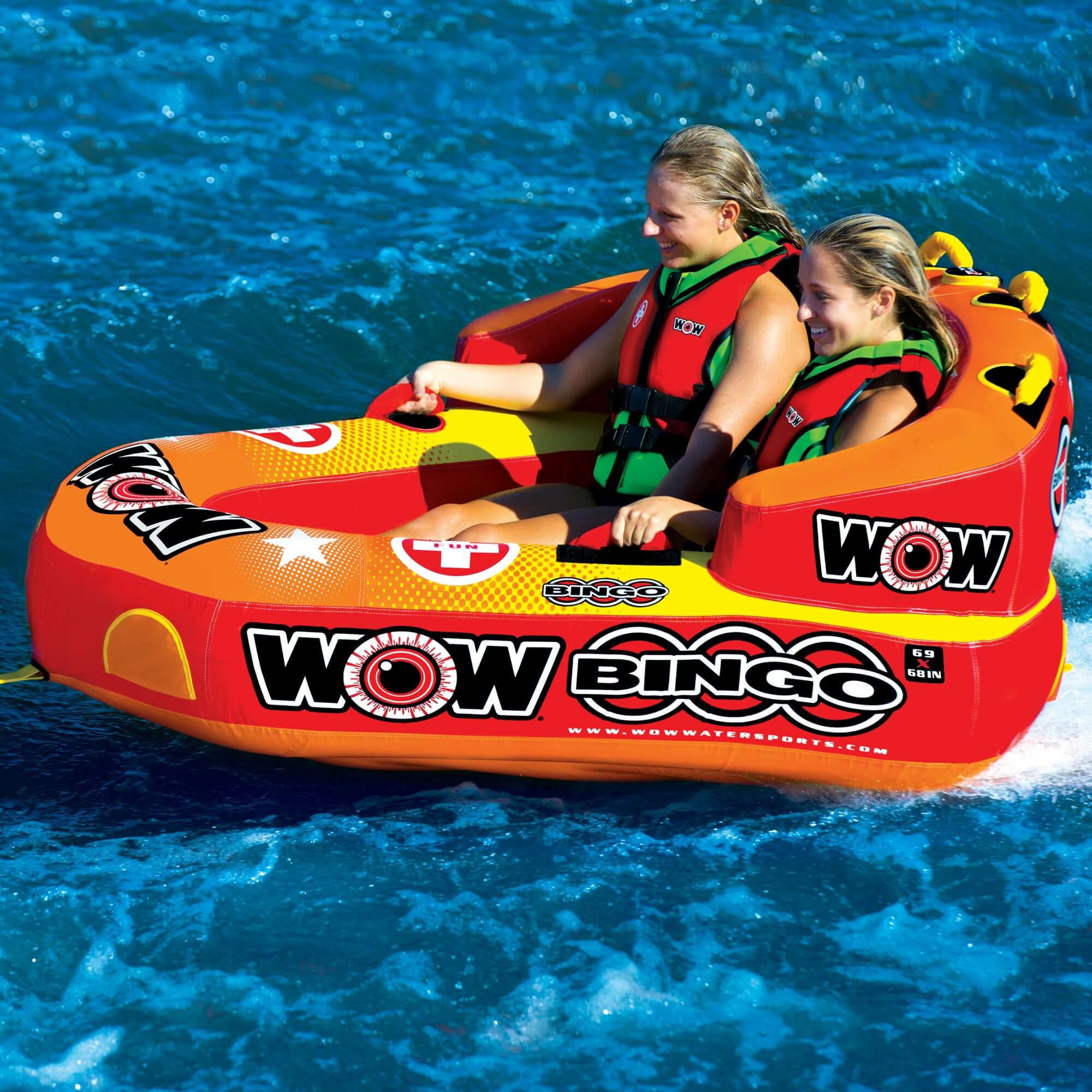 WOW Sports Bingo 2 Person Towable Water Tube For Pool and Lake (14-1060)
