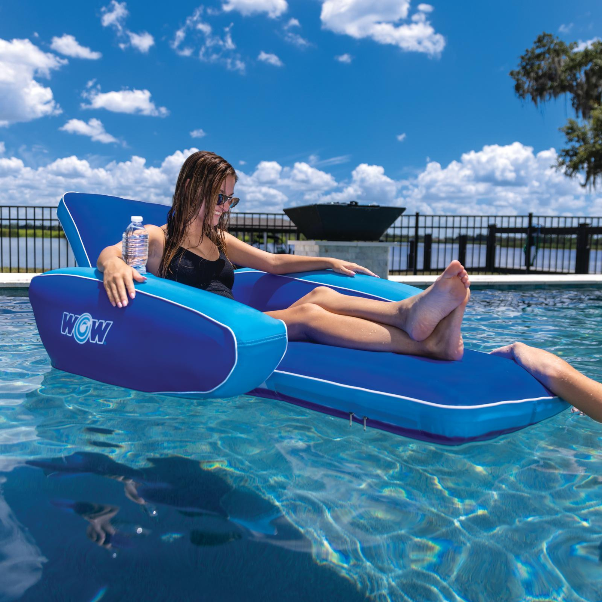 WOW Sports Modern Lounger Pool Float with Cupholder (23-WPF-4542-WOW)