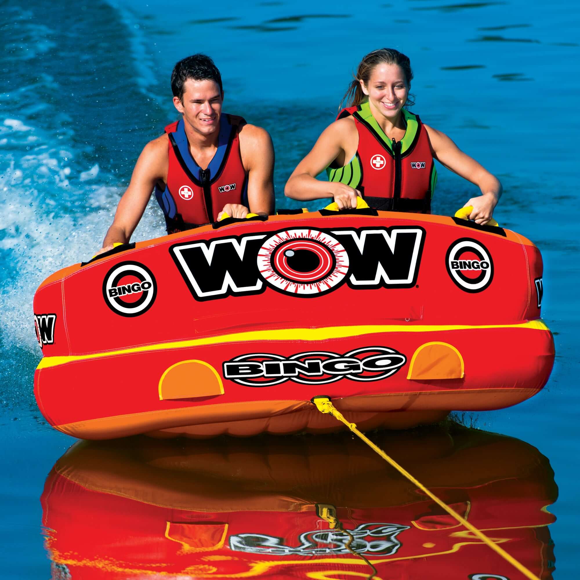 WOW Sports Bingo 2 Person Towable Water Tube For Pool and Lake (14-1060)