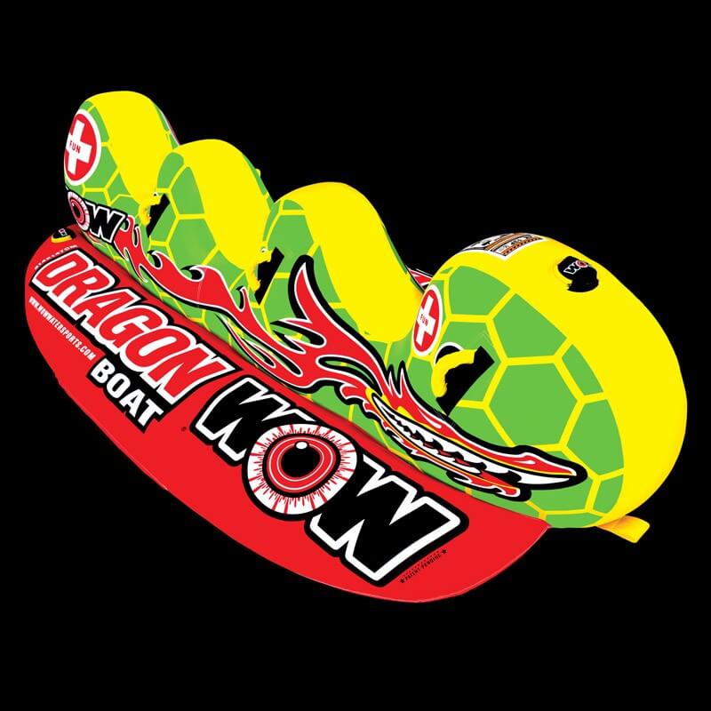 WOW Sports Dragon Boat 3 Person Towable Water Tube For Pool and Lake (13-1060)
