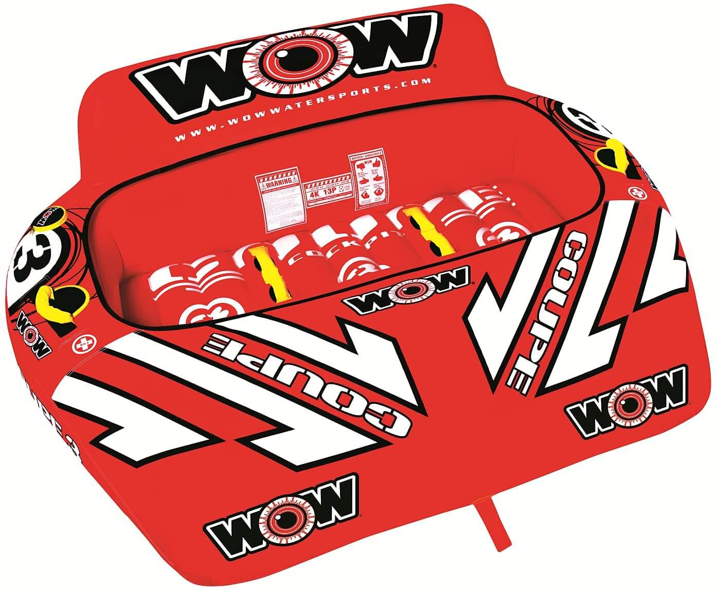 WOW Sports 3-Person Coupe Cockpit Towable (21-1080)