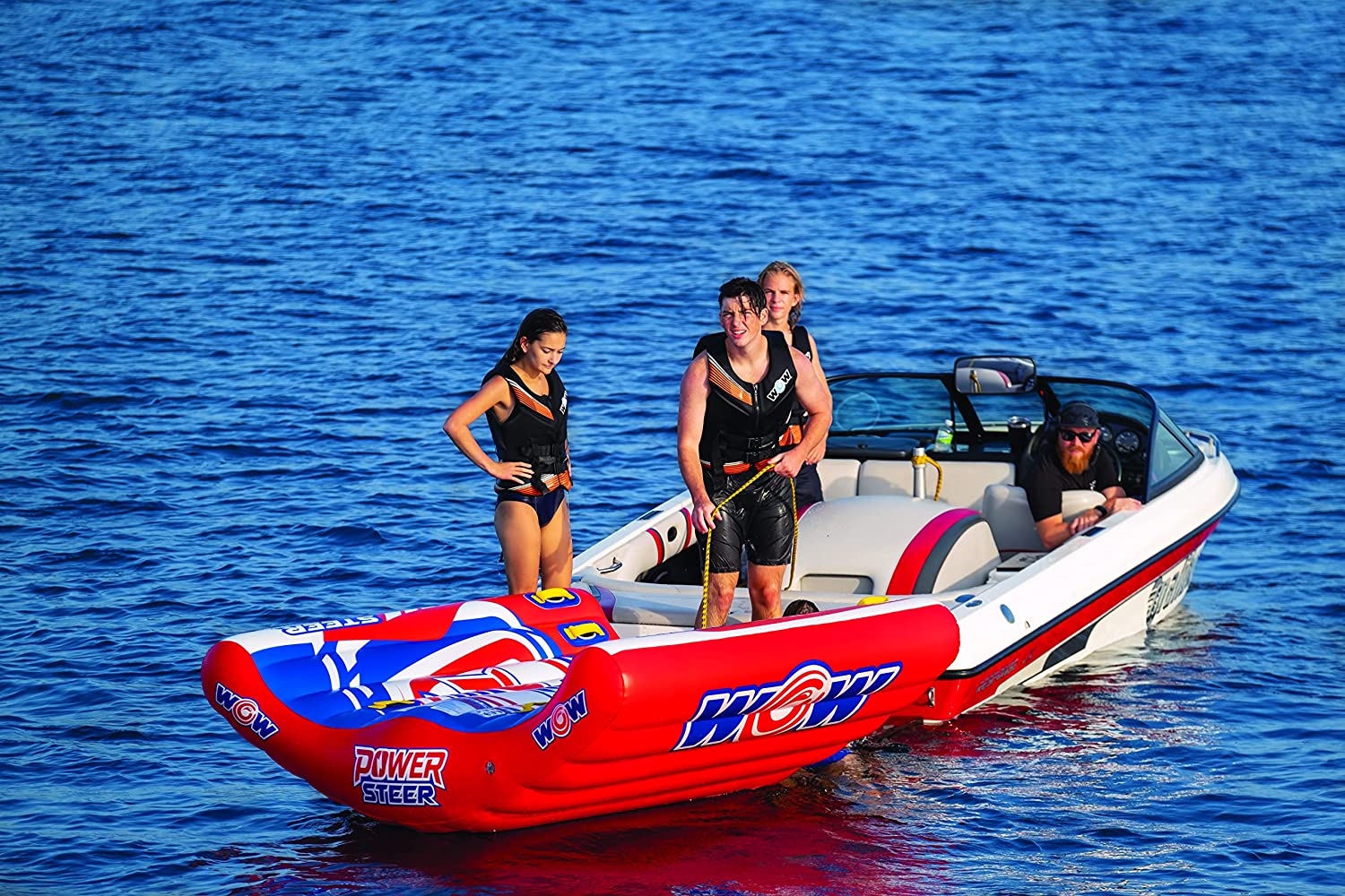 WOW Sports Power Steer 3 Person 3P Steerable Deck Tube (22-WTO-3975)