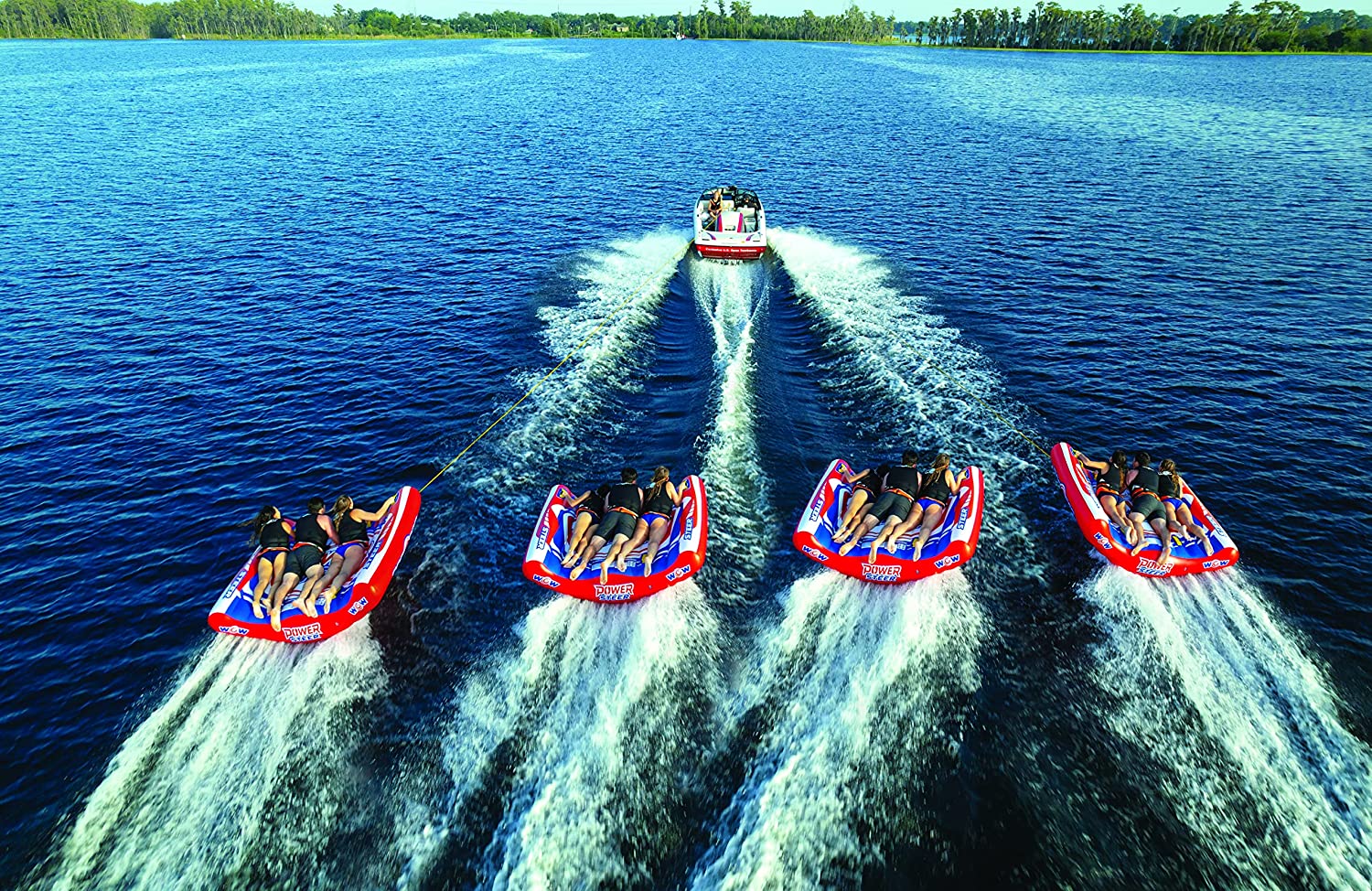 WOW Sports Power Steer 3 Person 3P Steerable Deck Tube (22-WTO-3975)