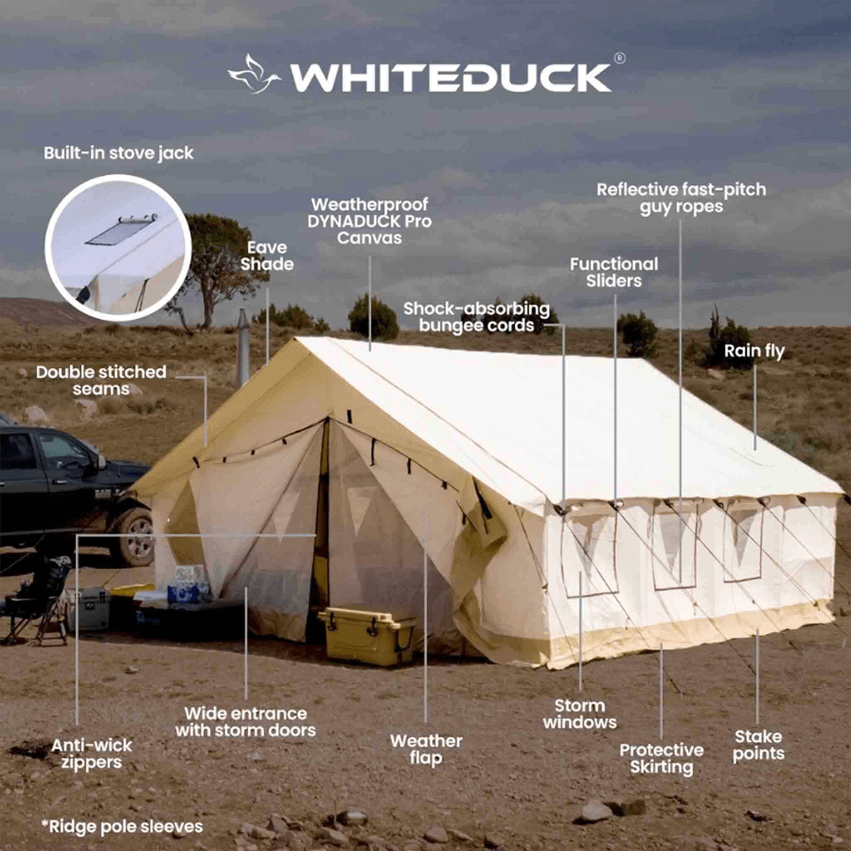 White Duck 14'x16' Alpha Pro Wall Tent