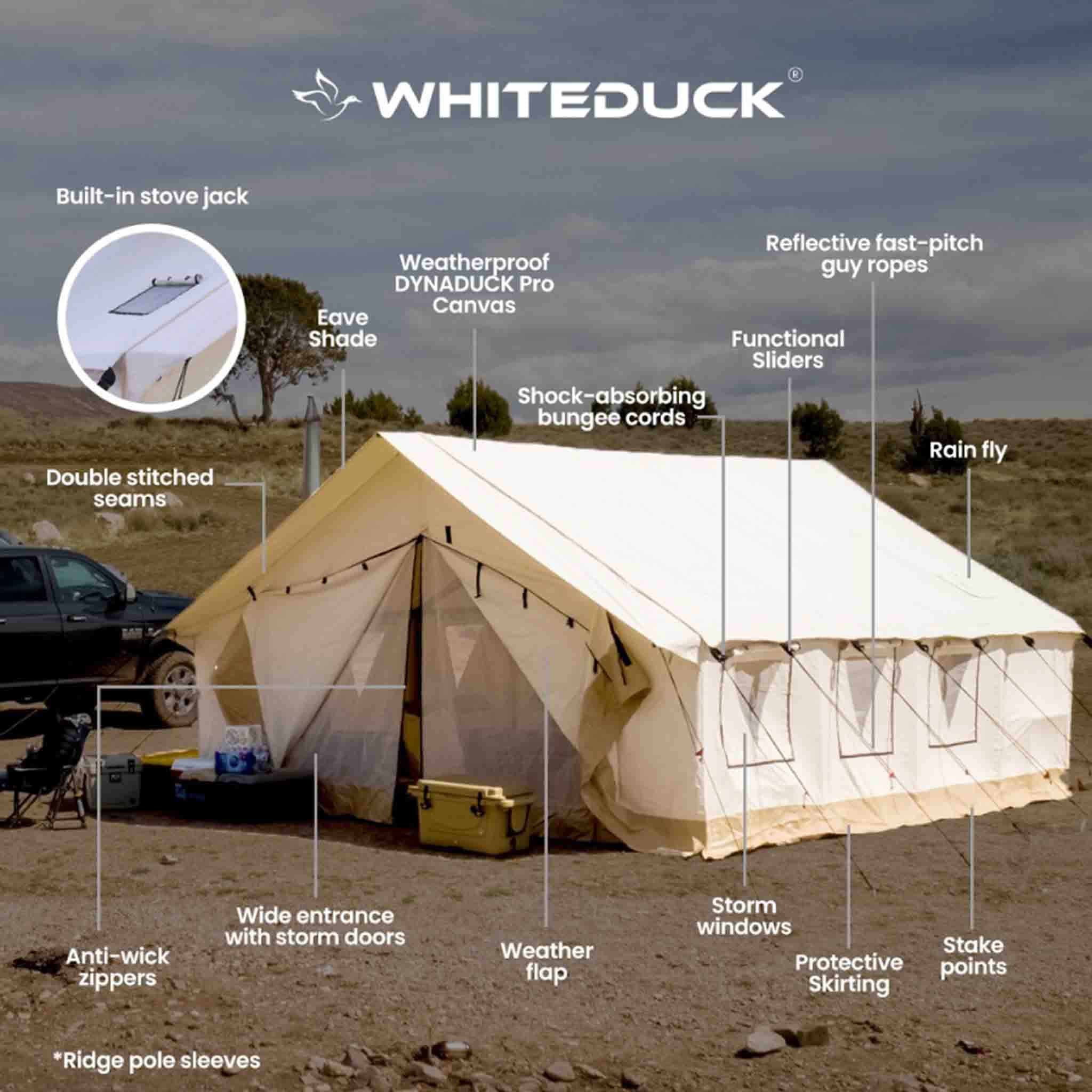 White Duck 8'x10' Alpha Wall Tent