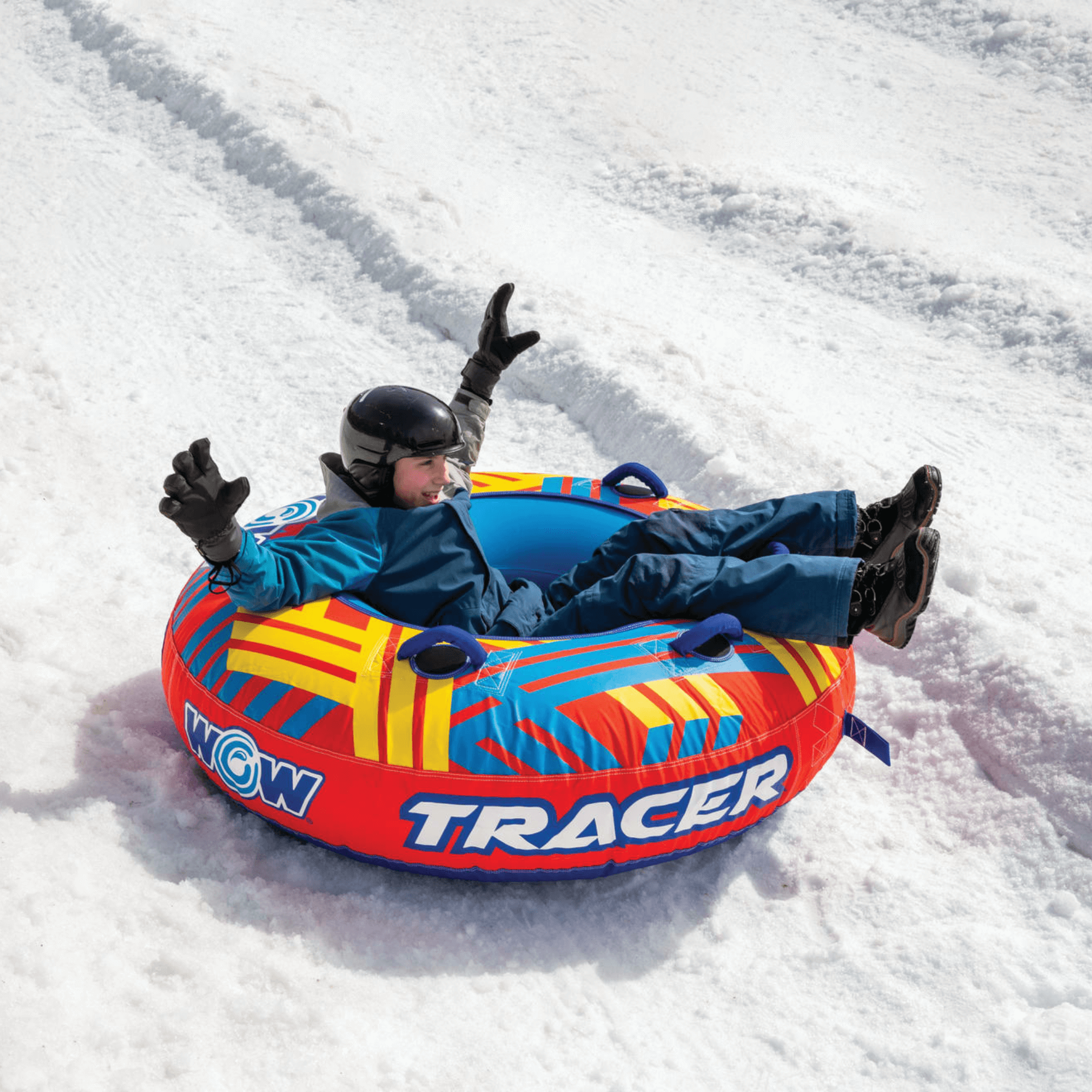 WOW Sports Tracer Snow Tube Towable for Summer & Winter Action