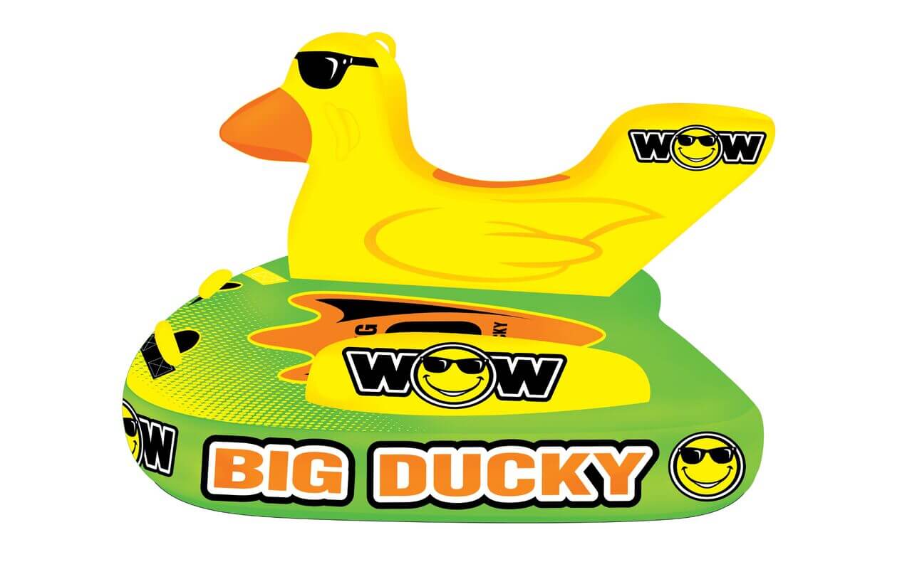 WOW Sports Big Ducky 3 Person Towable Water Tube For Pool and Lake (18-1140)