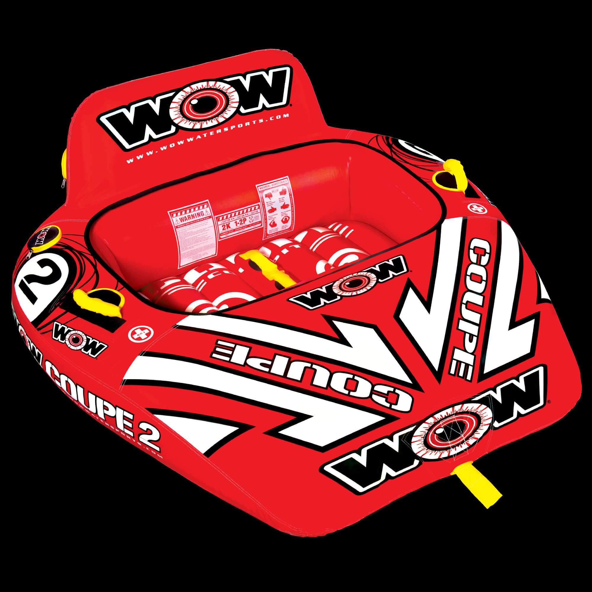 WOW Sports 2 Person Coupe Cockpit Towable Water Tube For Pool and Lake (15-1030)